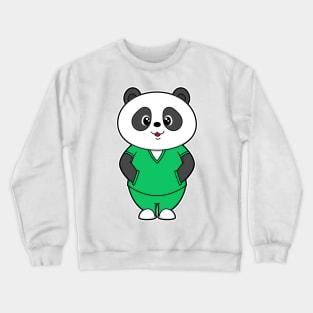 Panda as Nurse with Smock Crewneck Sweatshirt